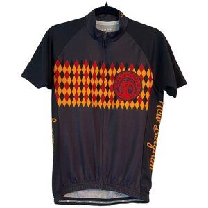 Capo Mens Full Zip Cycling Jersey Sz Small New Belgium Fort Collins Black Pocket